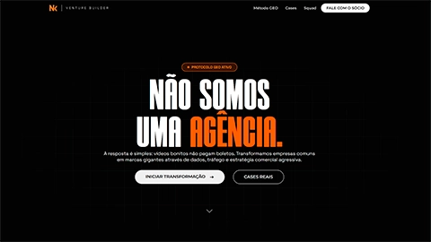 Site da Nobrk, empresa de soluções digitais.